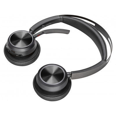 POLY Voyager Focus 2 Headset Bedraad en draadloos Hoofdband Kantoor/callcenter USB Type-A Bluetooth Zwart