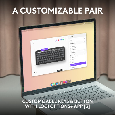 Logitech Pebble 2 Combo for Mac toetsenbord Inclusief muis RF-draadloos + Bluetooth AZERTY Frans Grafiet