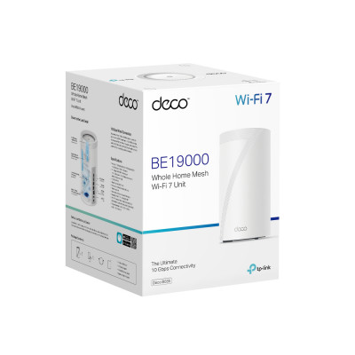 TP-Link Deco BE85 (1-Pack) Tri-band (2,4 GHz / 5 GHz / 6 GHz) Wi-Fi 7 (802.11be) Wit 4 Intern