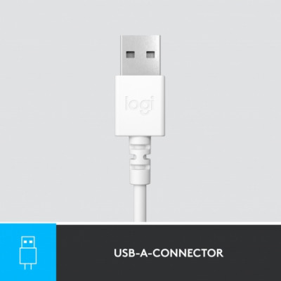 Logitech H390 USB Computer Headset OFF-WHITE