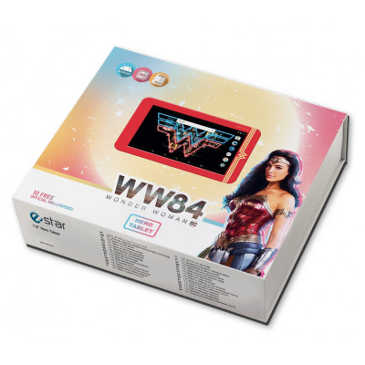 eStar eSTAR Hero tablet Wonder Woman 84/7i/9.0 Android/QuadCore IPS/16GB/2GB/0.3 Mpixel/2400mAh/Wifi/Branded Protective Silicon Case