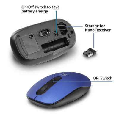Act Wireless mouse blue 800&#47;1000&#47;1200dpi