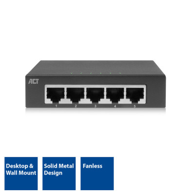 Act 10&#47;100&#47;1000 Mbps networking Switch 5 por