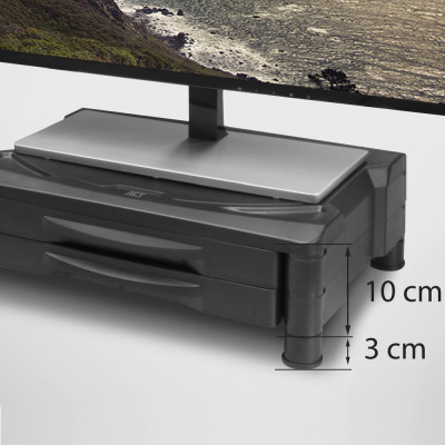 Act Monitor riser with 2 x drawer wide mode