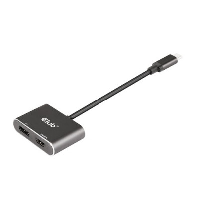 Club 3D USB TYPE C 3.2 GEN 1 MULTISTREAM TRANSPORT HUB TO DP + HDMI DUAL MONITOR 4K60HZ