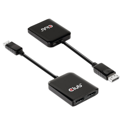 Club 3D DP 1.4 TO 2 HDMI  SUPPORTS UP TO 2 4K60HZ - USB POWERED
