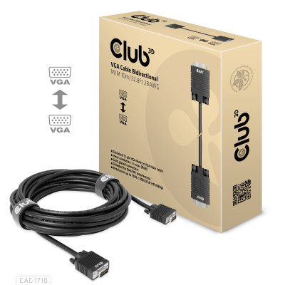 Club 3D VGA CABLE BIDIRECTIONAL M/M 10m 28AWG