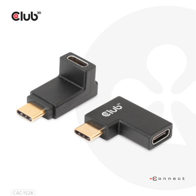 Club 3D USB TYPE-C GEN 2 ANGLED ADAPTER SET OF 2 UP TO 4K120HZ 10GBPS DATA