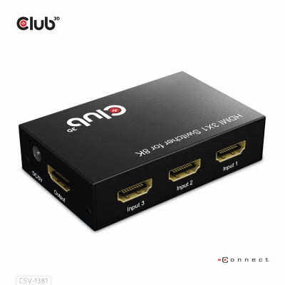 Club 3D 3 to 1 HDMI 8K60Hz Switch