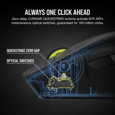 Corsair CORSAIR M75 AIR Wireless Ultra-light Gaming Mouse - Black