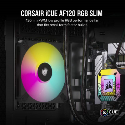 Corsair AF SLIM Series AF120 RGB SLIM 120mmx15mm Fluid Dynamic RGB Fan Single Pack
