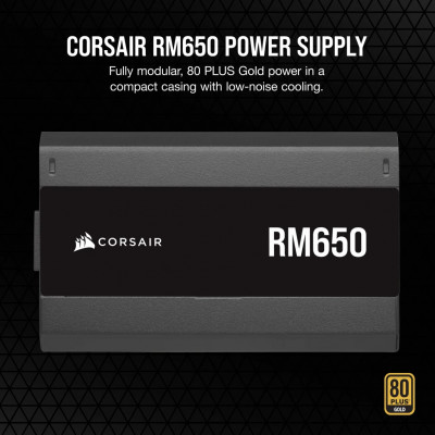 Corsair RM Series RM650 650 Watt 80 PLUS GOLD Certified Fully Modular Power Supply