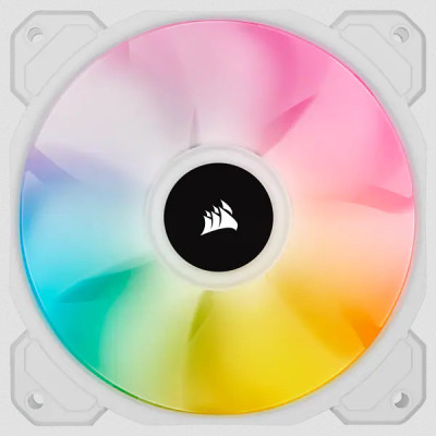 Corsair SP Series  White SP120 RGB ELITE  120mmRGB LED Fan with AirGuide  Single Pack