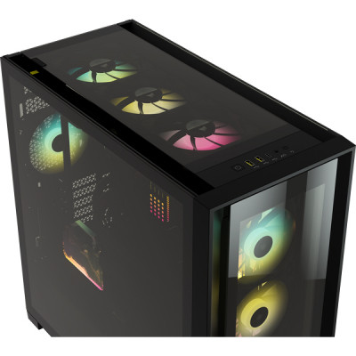 Corsair iCUE 5000X RGB Tempered Glass Mid-TowerSmart Case  Black