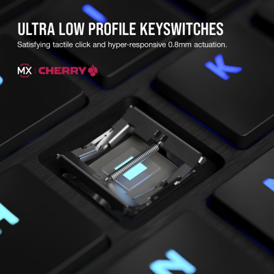 Corsair K100 RGB AIR Wireless Ultra-Thin Mechanical Gaming Keyboard Backlit RGB LED CHERRY ULP Tactile Black (CH-913A01U-NA)