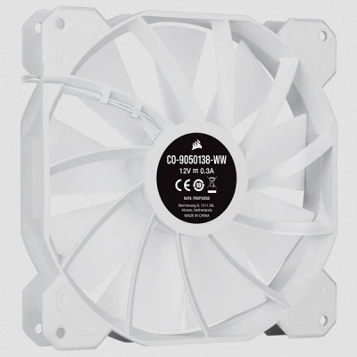 Corsair SP Series  White SP140 RGB ELITE  140mmRGB LED Fan with AirGuide  Single Pack
