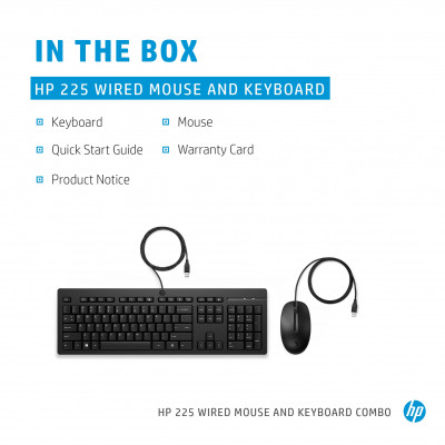 HP 225 Wired Mouse and KB