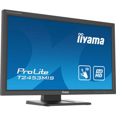 IIYAMA 24"Touch VA 1920x1080 10P VGA HDMI DP USB Black
