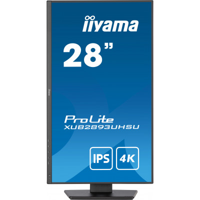 IIYAMA 28" UHD 4K 3840x2160 IPS HDMI DP USB 3ms Black HA