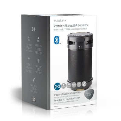 Nedis SPBB350BK portable speaker Stereo portable speaker Black, Silver 70 W