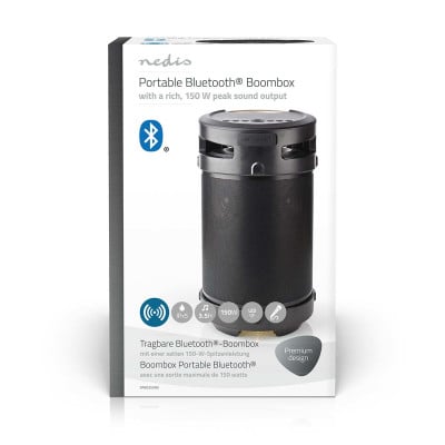 Nedis SPBB350BK portable speaker Stereo portable speaker Black, Silver 70 W