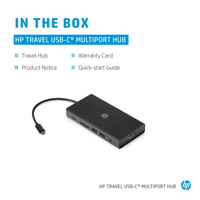 HP Travel USB C Multi Port Hub