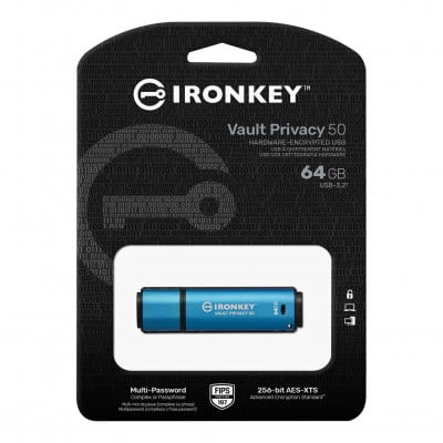 Kingston 64GB IronKey Vault Privacy 50 Encrypted