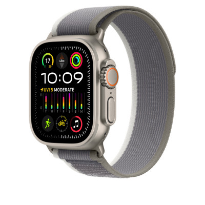 Apple MT603ZM/A slimme draagbare accessoire Band Groen, Grijs Nylon, Gerecycled polyester, Titanium, Spandex