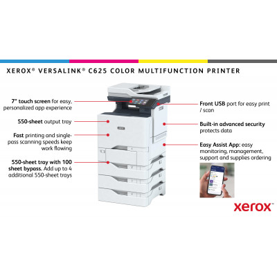Xerox VersaLink C625 A4 50ppm Duplex Copy/Prin