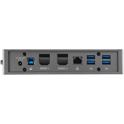 StarTech Hybrid USB-C USB-A Dock - Dual HDMI&#47;DP