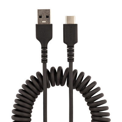 StarTech 3ft USB A to C Charging Cable Coiled M&#47;M