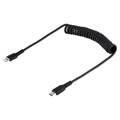 StarTech USB C to Lightning Cable 20in Coiled
