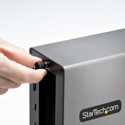 StarTech.com 2TBT3-PCIE-ENCLOSURE laptop dock & poortreplicator Bedraad Zilver