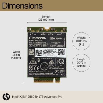 HP XMM 7560 R+ LTE-Advanced Pro WWAN