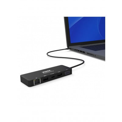 Port Designs 901909 notebook dock/port replicator Wired USB 3.2 Gen 1 (3.1 Gen 1) Type-C Black