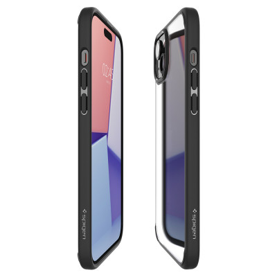 Spigen Crystal Hybrid mobiele telefoon behuizingen 15,5 cm (6.1") Hoes Zwart, Transparant