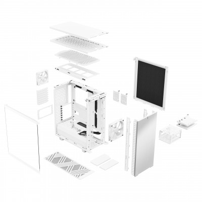 Fractal Design CAS Define 7 Compact White TG Clear Tint