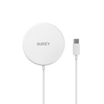 Aukey - Aircore 15W Draadloze Magnetische Oplader Wit - Power Supply