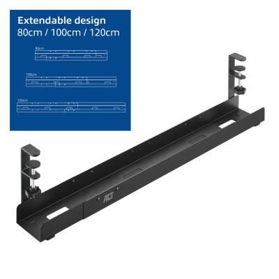 Act Extendable cable tray with clamp mount