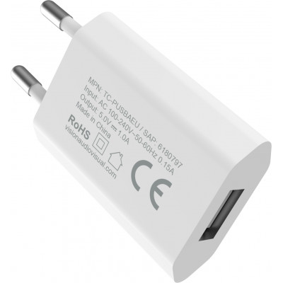 Vision TC-PUSBAEU mobile device charger White Indoor