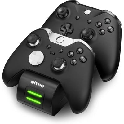Nitho - Chargeur double noir pour manettes Xbox One