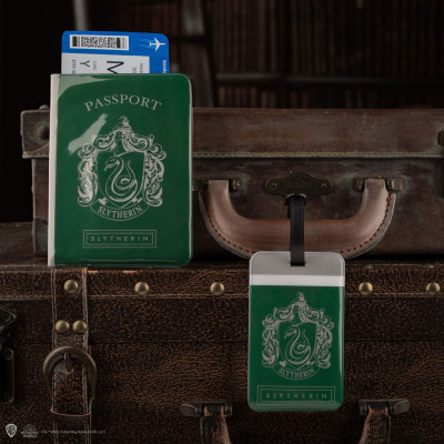 Harry Potter - Couverture de passeport et Porte-étiquette Serpentard