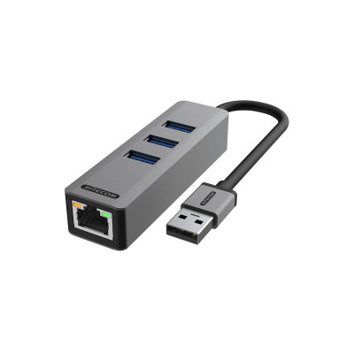 Sitecom USB-A to Ethernet + 3x USB hub