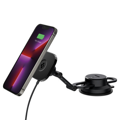 Spigen OneTap Pro 3 Smartphone Zwart Draadloos opladen Snel opladen Auto