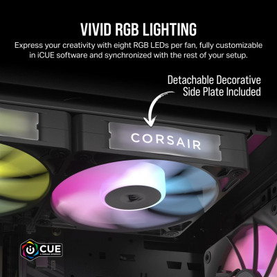 Corsair CORSAIR RX RGB Series iCUE LINK RX140 RGB 140mm RGB Fan Dual Fan Kit