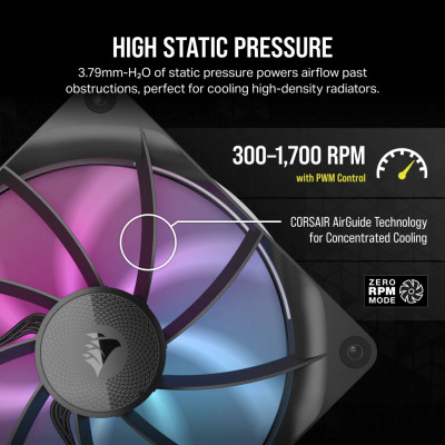 Corsair CORSAIR RX RGB Series iCUE LINK RX140 RGB 140mm RGB Fan Dual Fan Kit