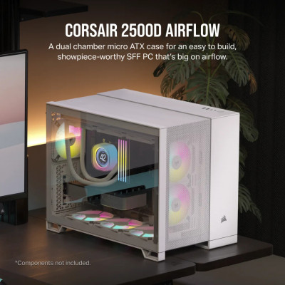 Corsair 2500D AIRFLOW Micro Dual PC Case White