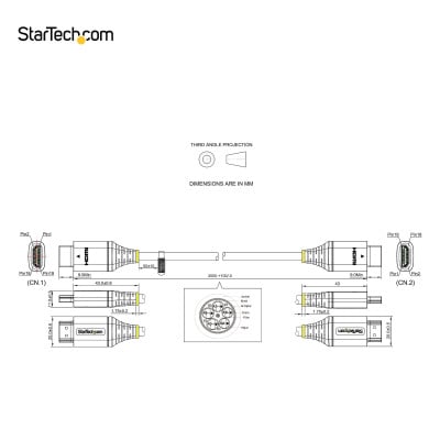 StarTech 6ft 2m Certified HDMI 2.0 Cable 4K 60Hz