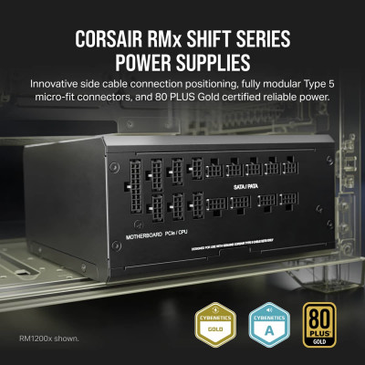 Corsair RMx Shift Series RM850x 850 Watt 80 PLUS GOLD Certified Fully Modular Power Supply