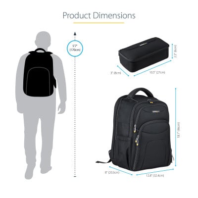 StarTech 17.3in Laptop Backpack w&#47;Accessory Case